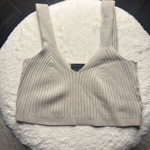 Forever 21 Taupe Ribbed Tank Top